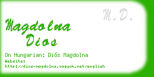 magdolna dios business card
